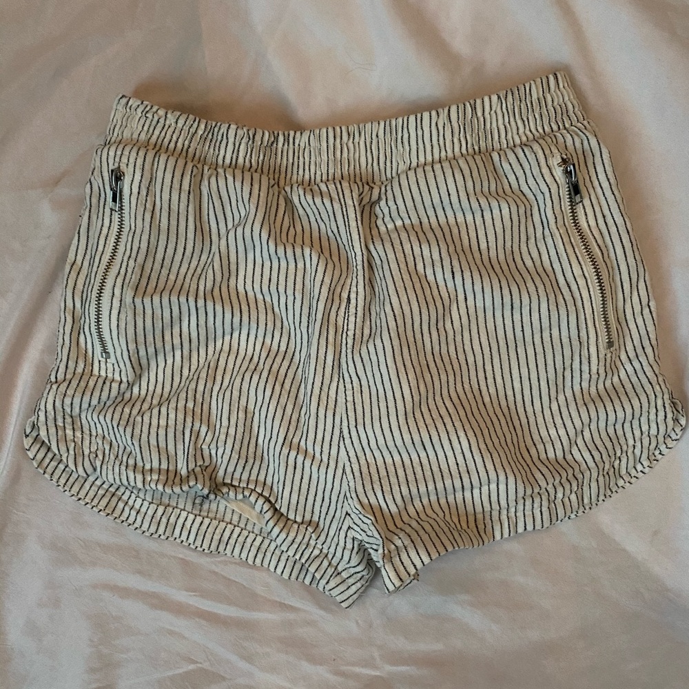 Pinstripe Cotton Shorts
